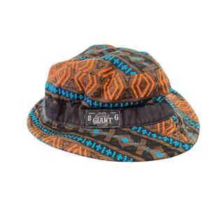 Fabiani Cotton Blend Reversible Ethnic Print Bucket Hat Outdoor Boho